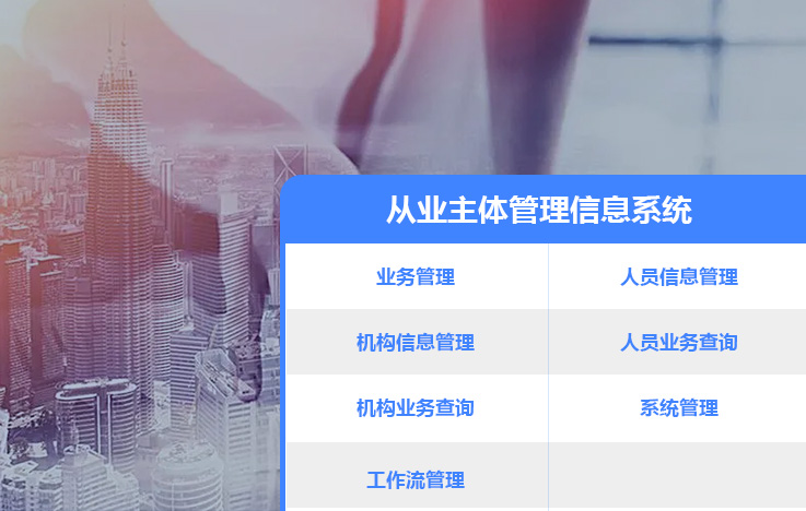 從業主體管理信息系統